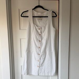 Abercrombie & Fitch White Button-Front Mini Dress